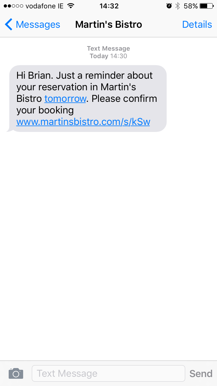 Automatic Reservation Reminders